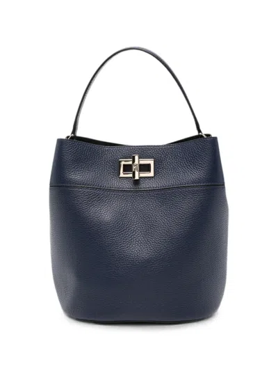 Furla Amelia Twist-lock Bucket Bag In Blue