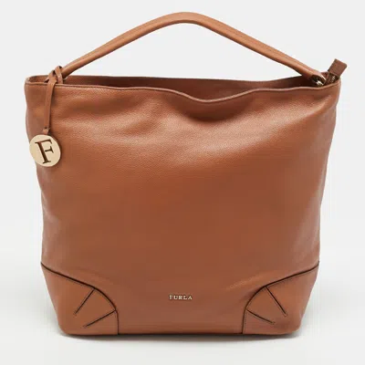 Pre-owned Furla Arcadia Brown Leather Hobo