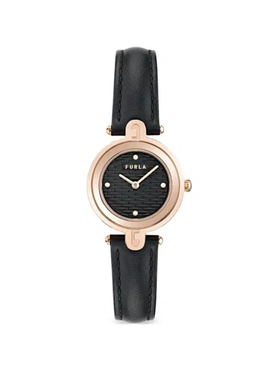Furla Arch Bar 28mm Watch In Black