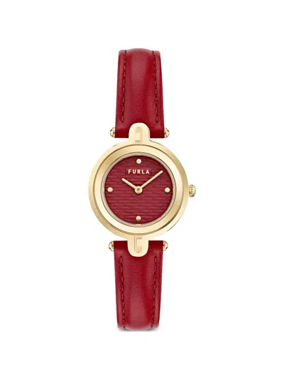 Furla Arch Bar 28mm Watch In Red