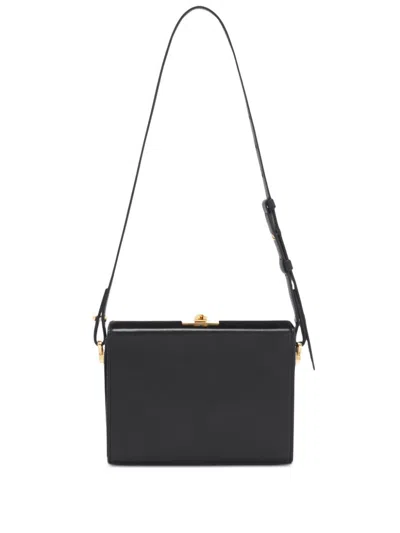 Furla Arch-logo Shoulder Bag In 黑色