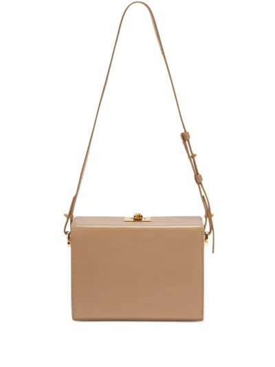 Furla Arch-logo Shoulder Bag In Neutrals