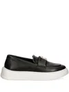 Furla Arch-motif Loafers In Black