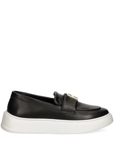 Furla Arch-motif Loafers In Black