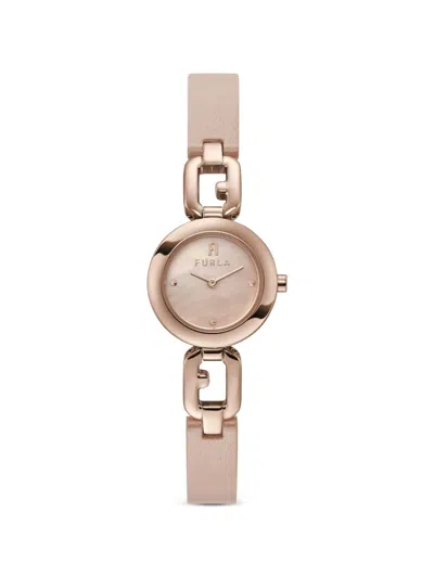 Furla Arco Chain 25mm Watch In Gold