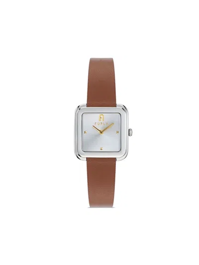 Furla Arco Square Watch In Silver