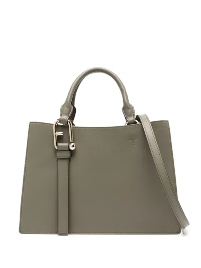 Furla Arcosfera-detail Leather Tote Bag In Green
