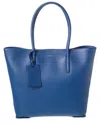 Furla Atmosfera Large Leather Tote In Blue