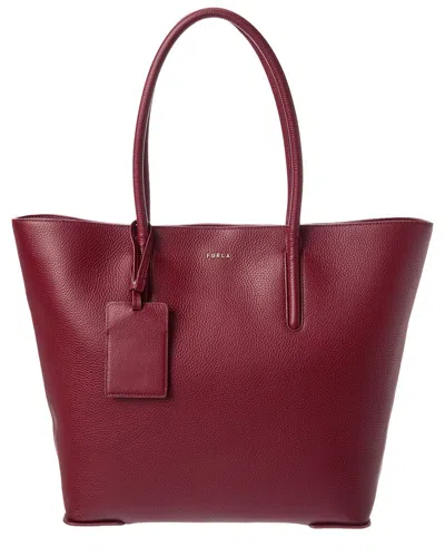 Furla Atmosfera Leather Tote In Orange