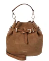 Furla Aura Leather Mini Bag In Brown