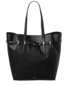 Furla Aura Leather Tote In Black