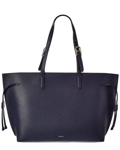 Furla Ava Leather Tote In Brown
