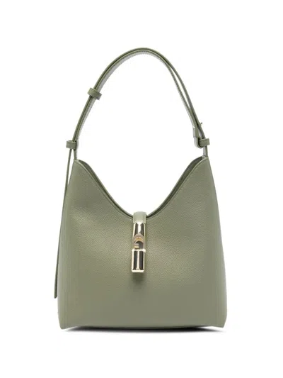 Furla Elisabetta Franchi Drawstring Bucket Bag In Green