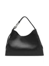 Furla Cloud Structured Hobo Bag With Metal Hardware In Black