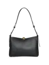 Furla Soft Large Shoulder Bag With Adjustable Strap In Black