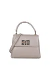 Furla Top Handle Beige Bag In Metallic