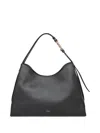 Furla Cloud Structured Hobo Bag With Metal Hardware In Black
