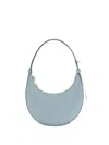 Furla Curved Light Blue Shoulder Bag In Blue