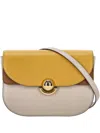 Furla Half-moon Shoulder Bag With Gold-tone Clasp In Yellow