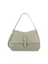 Furla Cream Leather Flow Bag In Agave