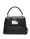 Furla Leather Mini Bag With Detachable Strap And Metal Hardware In Black