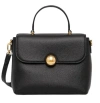 Furla Moonlight Textured Leather Shoulder Bag In Black