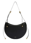 Furla Small Moonstone Leather Shoulder Bag In Black