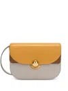 Furla Half-moon Shoulder Bag With Gold-tone Clasp In Yellow