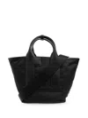 Furla Large Piuma Tote Bag In Nero+vetiver