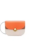 Furla Structured Shoulder Bag With Foldover Top In Orange