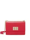 Furla Logo-engraved Chain Shoulder Bag In Red