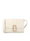 Furla Urban S Cream Leather Crossbody Bag In White