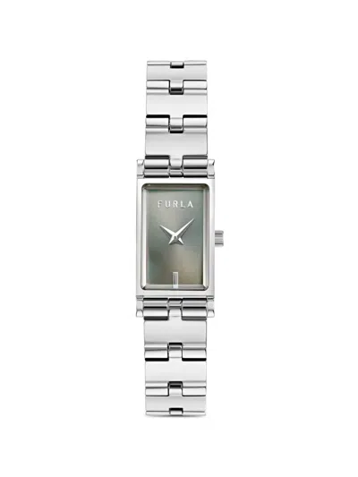 Furla Baguette New 24mm Watch In Gray