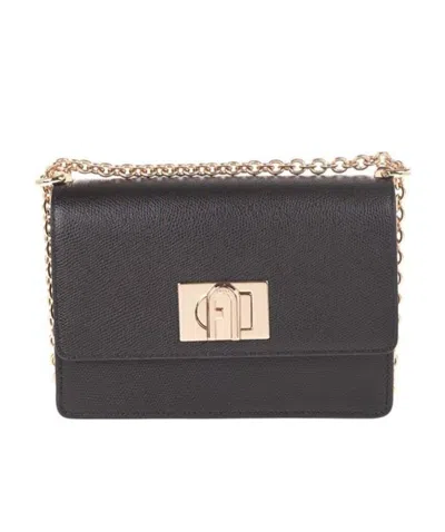 Furla 1927 Black Leather Crossbody Bag