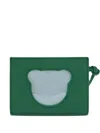 Furla Bear-cutout Card Holder In Green