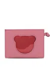 Furla Bear-cutout Card Holder In Pink