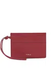 Furla Bear-shaped Cut-out Card Holder In Red