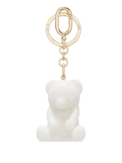 Furla Bear-shaped Keyring In Metallic