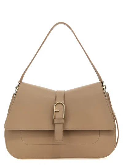 Furla Beige Flow L Shoulder Bag
