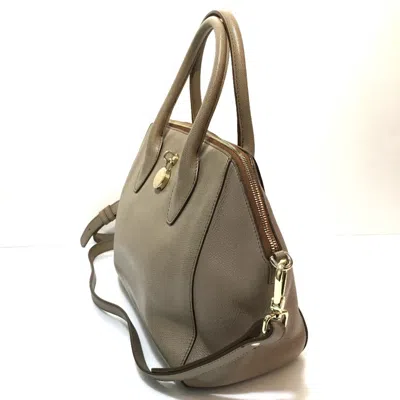 Pre-owned Furla Beige Leather Handbag Shoulder Bag ()