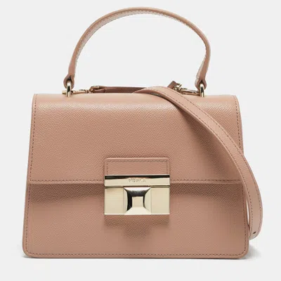 Pre-owned Furla Beige Leather Mini Venere Top Handle Bag