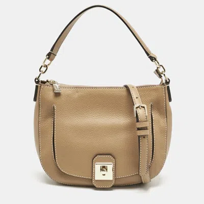 Pre-owned Furla Beige Leather Shoulder Bag