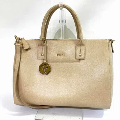 Pre-owned Furla Beige Pvc Handbag Shoulder Bag ()