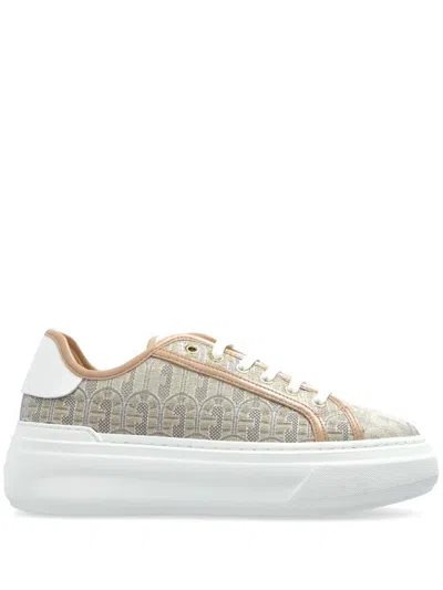 Furla Beige Textured  Nuage Sneakers In White