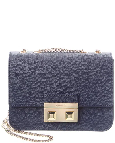 Furla Bella Leather Crossbody In Blue