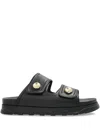 Furla Leather Sandals In Black