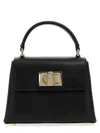 Furla Leather Mini Bag With Detachable Strap And Metal Hardware In Black