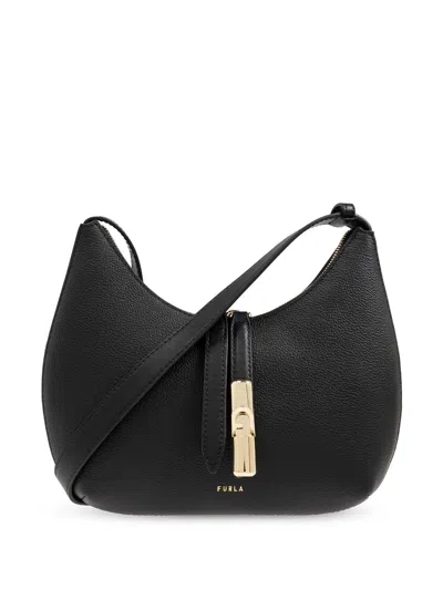 Furla Black Grained Texture Top Handle Bag