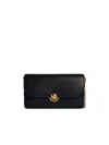 Furla Leather Crossbody Bag Chain Strap Gold-tone Hardware In Black
