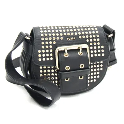 Pre-owned Furla Black Leather Pochette Shoulder Bag ()
